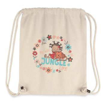 Ma vie sauvage dans la jungle - Sac à cordon recyclé Stanley/Stella - blanc naturel - Devant