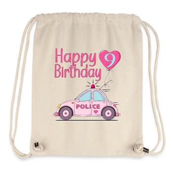 Happy Birthday 9 Police Pink - Stanley/Stella Recycled Gym Bag - natural - Front