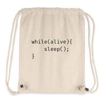 while(alive){ sleep(); Meme - Stanley/Stella recycelter Gym Bag - Naturweiß - Vorne