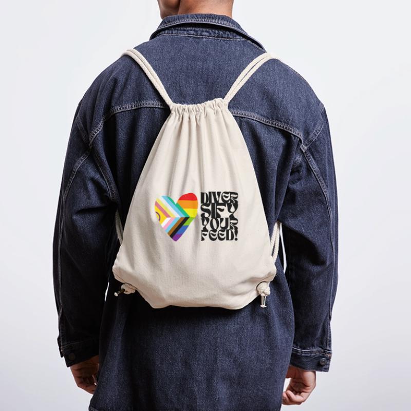 🌈♿ Diversify Your Feed –Progress Pride&Disability Stanley/Stella Recycled Gym Bag