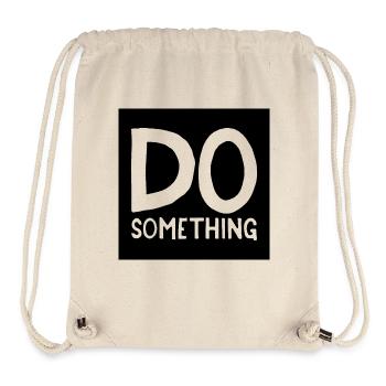 DO something schwarz transparent - Stanley/Stella recycelter Gym Bag - Naturweiß - Vorne