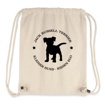 Jack Russell Terrier - Sac à cordon recyclé Stanley/Stella - blanc naturel - Devant