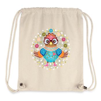 Jonglier-Eule - Stanley/Stella recycelter Gym Bag - Naturweiß - Vorne