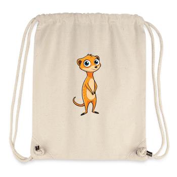 Erschrockene Erdmännchen-Cartoon-Illustration - - Stanley/Stella recycelter Gym Bag - Naturweiß - Vorne