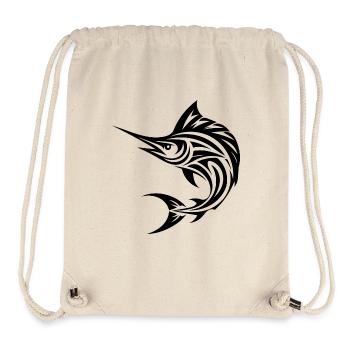 Schneller Segelfisch - Eleganter Schwertfisch - Stanley/Stella recycelter Gym Bag - Naturweiß - Vorne