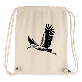 Fliegender Storch auf breiten Schwingen - Stanley/Stella recycelter Gym Bag - Naturweiß - Vorne