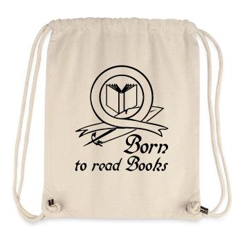 Born to read Books Geschenk Buch Leser - Stanley/Stella recycelter Gym Bag - Naturweiß - Vorne