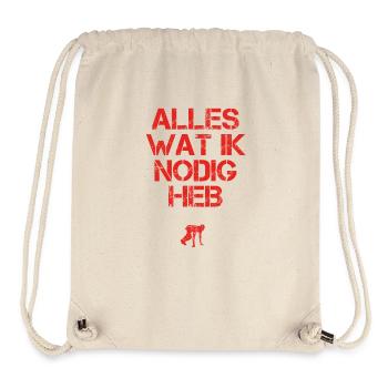 presentje wat ik nodig running rennen marathon tri - Stanley/Stella recycelter Gym Bag - Naturweiß - Vorne