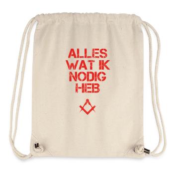 presentje wat ik nodig architekt zimmermann - Stanley/Stella recycelter Gym Bag - Naturweiß - Vorne