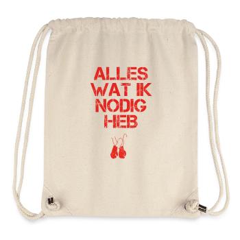 presentje wat ik nodig boxen boxer - Stanley/Stella recycelter Gym Bag - Naturweiß - Vorne
