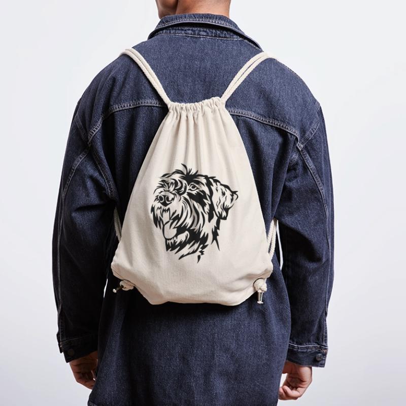 Tête de schnauzer géant Sac à cordon recyclé Stanley/Stella