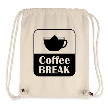 Coffee Break Pause Spruch Design - Stanley/Stella recycelter Gym Bag - Naturweiß - Vorne