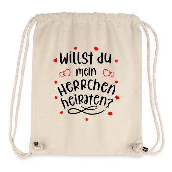 Willst du mein Herrchen heiraten? - Stanley/Stella recycelter Gym Bag - Naturweiß - Vorne