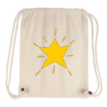stern gelb strahlend - Stanley/Stella recycelter Gym Bag - Naturweiß - Vorne