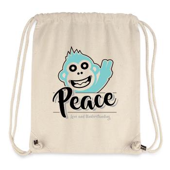Peace love and understanding - Stanley/Stella Recycled Gym Bag - natural - Front