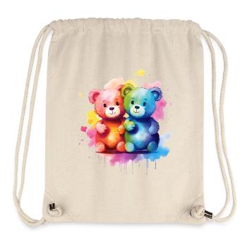 L’amour est une nécessité pour l’ours - Sac à cordon recyclé Stanley/Stella - blanc naturel - Devant