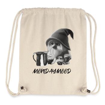 Mondaymood - Morning grouch black and white - Stanley/Stella Recycled Gym Bag - natural - Front