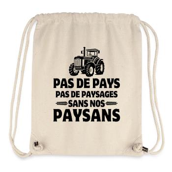 peasant, farmer, farmer - Stanley/Stella Recycled Gym Bag - natural - Front