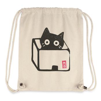 Cat in a Box - linocut reproduction - Stanley/Stella Recycled Gym Bag - natural - Front