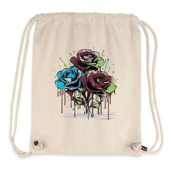 Blumen Frauen Mädchenpower Design Kunst Weiblich Rose - Stanley/Stella recycelter Gym Bag - Naturweiß - Vorne