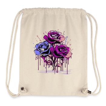 Blumen Frauen Mädchenpower Design Kunst Weiblich Rose - Stanley/Stella recycelter Gym Bag - Naturweiß - Vorne