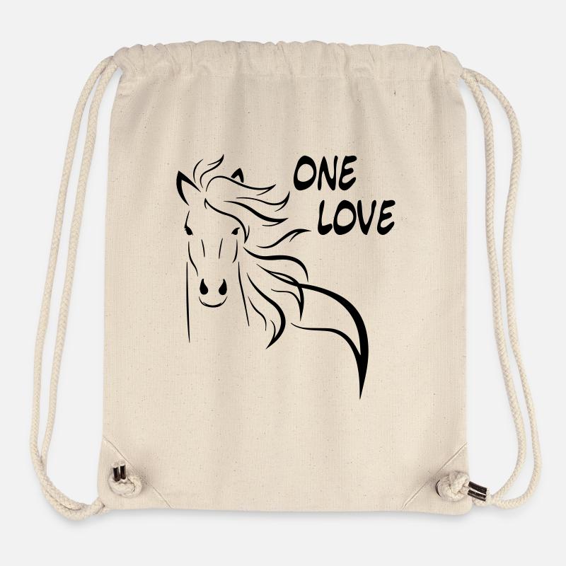 Pferd one love - Stanley/Stella recycelter Gym Bag - Naturweiß