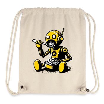 Alien Extraterrestrial Robot - Stanley/Stella Recycled Gym Bag - natural - Front