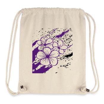 Fleurs dans le vent, Fleurs - Sac à cordon recyclé Stanley/Stella - blanc naturel - Devant