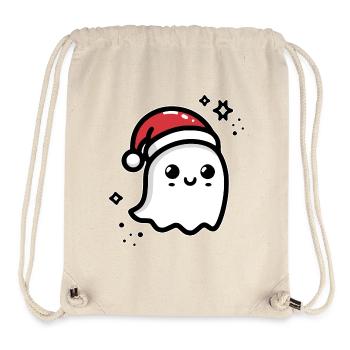 Noël fantôme mignon - Sac à cordon recyclé Stanley/Stella - blanc naturel - Devant