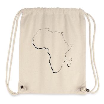 Africa map as an outline - Stanley/Stella Recycled Gym Bag - natural - Front
