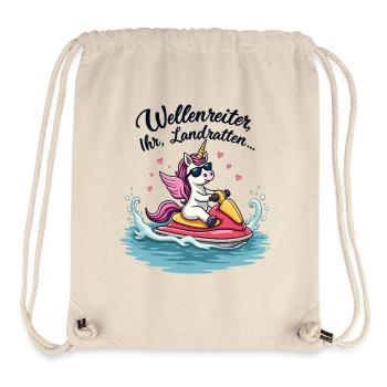 Licorne Cool Jet Ski - Sac à cordon recyclé Stanley/Stella - blanc naturel - Devant