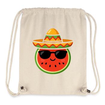 Melon Kawaii Pastèque Cinco de Mayo Cool - Sac à cordon recyclé Stanley/Stella - blanc naturel - Devant