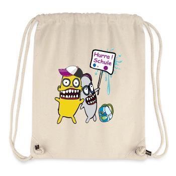 Schule Schulkind - Stanley/Stella recycelter Gym Bag - Naturweiß - Vorne