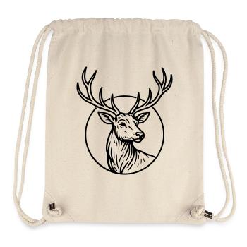 Large, deer - Stanley/Stella Recycled Gym Bag - natural - Front