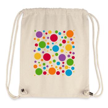 Fleckige Farbe Punkte T-Shirt - Stanley/Stella recycelter Gym Bag - Naturweiß - Vorne