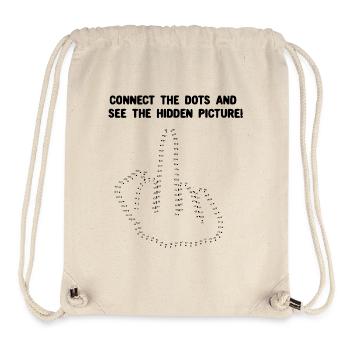 Connect the dots - Middle finger - Sac à cordon recyclé Stanley/Stella - blanc naturel - Devant