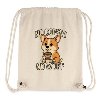 Kaffee Corgi – Pas de café, pas de wuff - Sac à cordon recyclé Stanley/Stella - blanc naturel - Devant