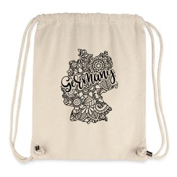 Karte Deutschland Mandala Floral Deutschland - Stanley/Stella recycelter Gym Bag - Naturweiß - Vorne