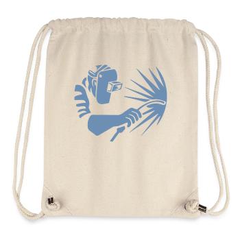 Minimalistischer Schweißer Silhouette Industrie - Stanley/Stella recycelter Gym Bag - Naturweiß - Vorne
