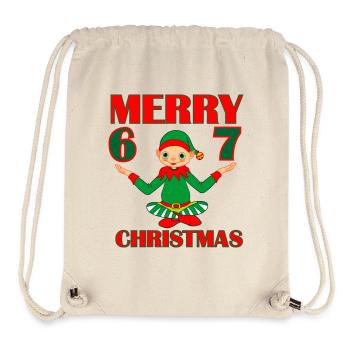 Elf 6–7 Vibes – WEIHNACHTEN (Inspiriert vom 6- - Stanley/Stella recycelter Gym Bag - Naturweiß - Vorne