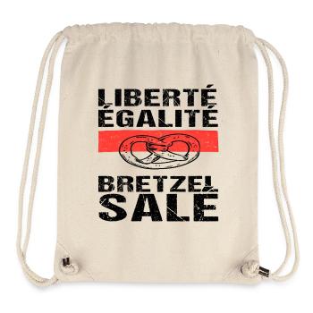 Freedom Equality Salted Pretzel Alsatian Humor - Stanley/Stella Recycled Gym Bag - natural - Front