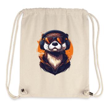 Locker drauf: Otter mit Kopfhörern - Stanley/Stella recycelter Gym Bag - Naturweiß - Vorne