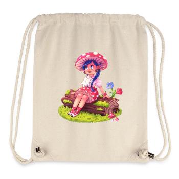 Mushroom Girl in a Forest - Stanley/Stella Recycled Gym Bag - natural - Front