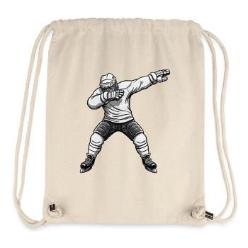 Dab de hockey sur glace – Motif des sports amusants - Sac à cordon recyclé Stanley/Stella - blanc naturel - Devant