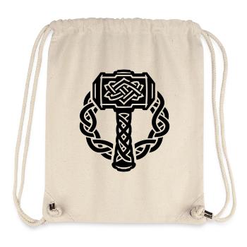 Le marteau de Thor – Symbole nordique - Sac à cordon recyclé Stanley/Stella - blanc naturel - Devant
