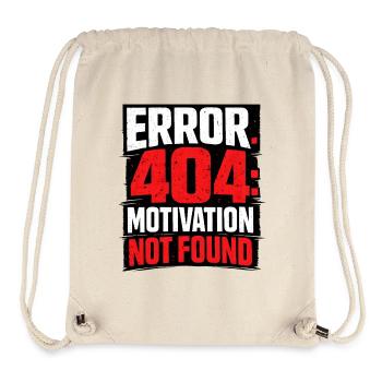 404 - Motivation non trouvée minimaliste - Sac à cordon recyclé Stanley/Stella - blanc naturel - Devant