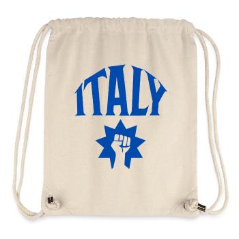 Italie - Sac à cordon recyclé Stanley/Stella - blanc naturel - Devant