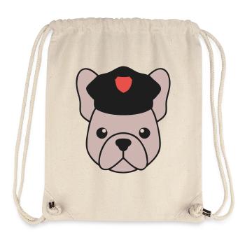 Frenchie Polizist Cop Security - Stanley/Stella recycelter Gym Bag - Naturweiß - Vorne