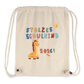 Stolzes Schulkind 2026 - Stanley/Stella recycelter Gym Bag - Naturweiß - Vorne