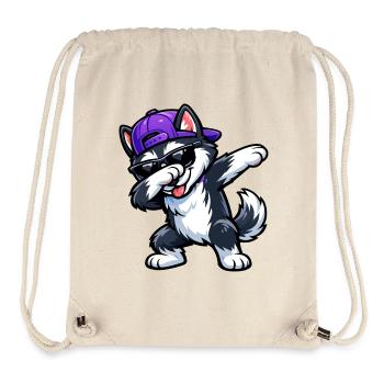 Dabbing Husky - Stanley/Stella Recycled Gym Bag - natural - Front